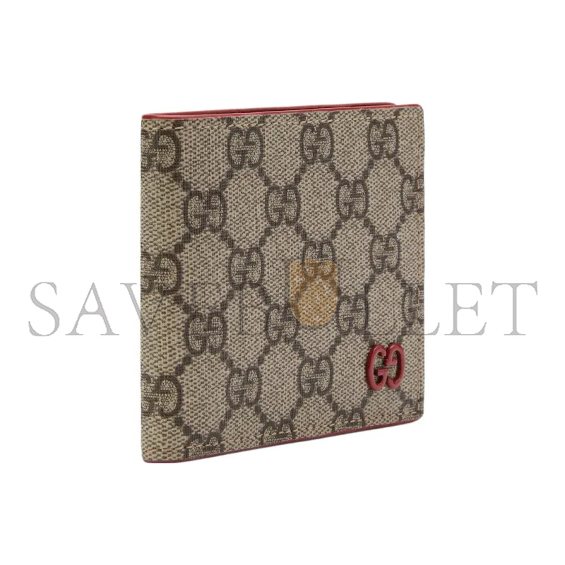 GUCCI RED INTERIOR GG BI-FOLD WALLET 768243 (21*9cm)